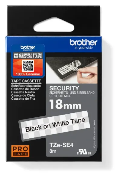Brother TZe-S641 標準覆膜保護層超黏性標籤帶 黃底黑字 (18mm × 8M)（複製）