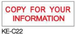 Deskmate 德士美 KE-C22 COPY FOR YOUR INFORMATION 原子印(中空印章)