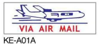 Deskmate 德士美 KE-A01A VIA AIR MAIL 原子印（中空印章）