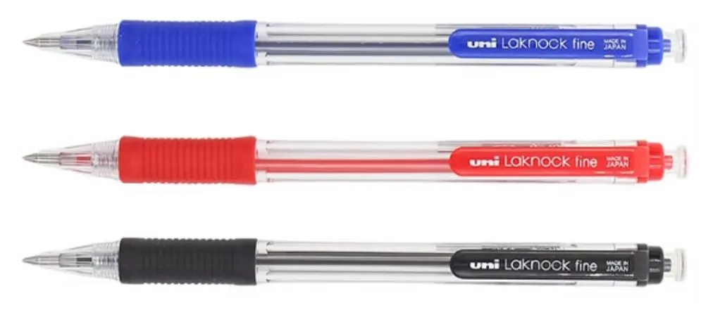 UNI 三菱 SN-101 Laknock 按掣原子筆 (0.7mm) - 紅色