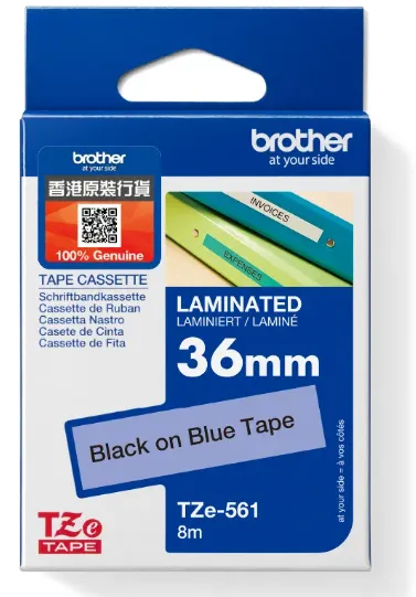 Brother TZe-461 標準覆膜保護層標籤帶 紅底黑字（36mm × 8M）