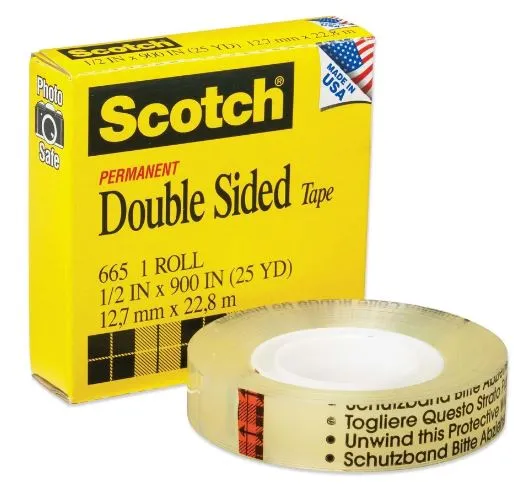 3M™ Scotch® 思高® 雙面膠紙(1/2" x 25碼)
