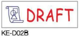 Deskmate 德士美 KE-D02B DRAFT 原子印（中空印章）