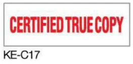 Deskmate 德士美 KE-C17 CERTIFIED TRUE COPY 原子印(中空印章)