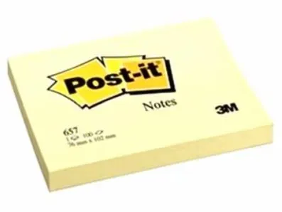 3M 报事贴 657 便條纸 3" x 4" (100張)