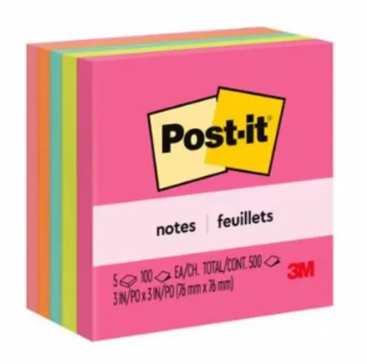 3M 654-5AN 3"x3" 5-Pack Fluorescent Dots
