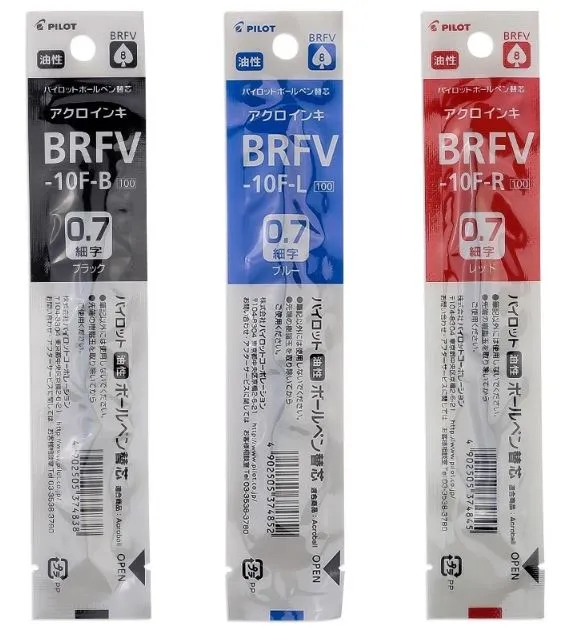 Pilot 百樂 BRFV-10F Acroball 輕油原子筆替芯 (0.7mm) - 黑色