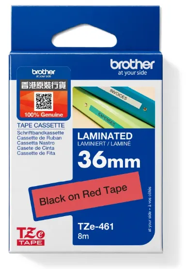 Brother TZe-263 标準复膜保护层标签带 白底蓝字（36mm × 8M）
