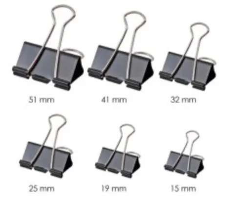 DELI Binder Clip (Black)