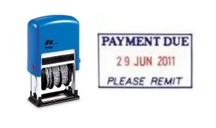 SHINY S-405 "PAYMENT DUE" 雙色日期回墨印