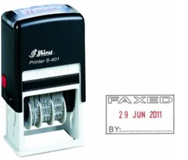 SHINY S-403 "FAXED" 双色日期回墨印