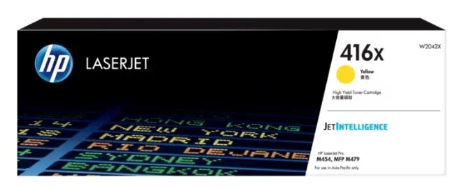 HP 416X 高印量黃色原廠 LaserJet 碳粉匣