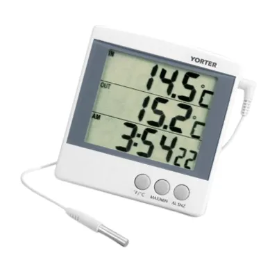 YORTER EM899 電子室內外溫度計連鬧鐘（新款升級版附濕度顯示）