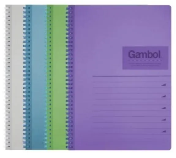 Gambol WCN-DS 雙線圈透明PP面單行簿