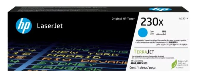 HP 230X 高容量青色原厂 LaserJet 碳粉匣